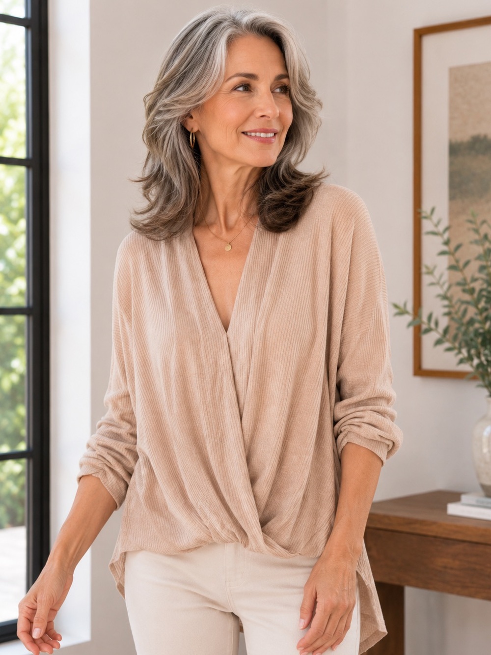 Final Touch Ribbed Knit Top in Pink